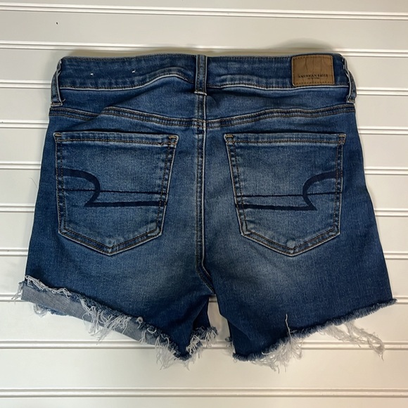 American Eagle Hi-rise Shortie cutoff Denim Shorts. Womens size 6 like new - Picture 5 of 9